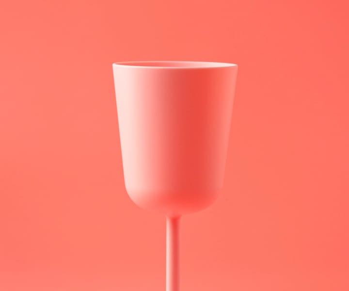 pink cup on pink background